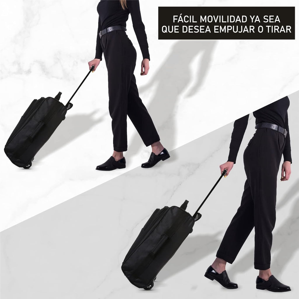 Set of 2 British Airways Jet 2 & easyJet Plus/Flexi 56x45x25cm Maximum Cabin Hand Luggage Approved Trolley Bag, Huge 60L Capacity, Black