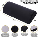 Olsen & Smith Ergonomic D Shape Memory Foam Neck Lower Back Knee Legs Foot Rest Cushion Pillow Under Desk Footrest for Home Work Office Chair, Black