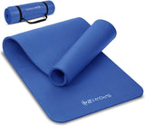 Sport24 Yoga Mat NBR Non-slip Multipurpose- Pilates, Ab workouts, Stretching, Push ups, Gymnastics- 183cm X 62cm X 1cm with Carry Strap- Men/Women