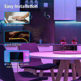 Smart LED Light Strips 5m Colour Changing Music Sync Mood Lights TV Glow Bedroom Living Room Ambiance Party Lighting with Alexa Google Home Bluetooth WiFi App & Remote Control Timer Function