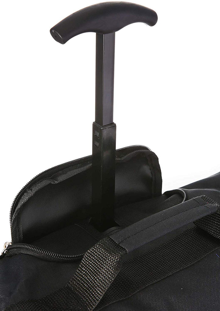 Set of 2 Hand Luggage Set Including Ryanair Cabin Approved 55x40x20cm Trolley Bag & 40x20x25 Ryanair Maximum Holdall Under Seat Flight Bag (Black + Black)