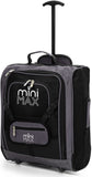 MiniMAX Childrens/Kids Luggage Carry On Trolley Suitcase with Backpack and Pouch for Your Favourite Doll/Action Figure/Bear (Black/Teddy)