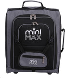 MiniMAX Childrens/Kids Luggage Carry On Trolley Suitcase with Backpack and Pouch for Your Favourite Doll/Action Figure/Bear (Black/Teddy)