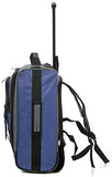 MiniMAX Childrens/Kids Luggage Carry On Trolley Suitcase with Backpack and Pouch for Your Favourite Doll/Action Figure/Bear (Blue/Teddy)