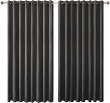 Olsen & Smith Black Thermal Insulating Blackout Curtains Eyelet Set Thermally Insulated for Summer & Winter Home Bedroom Living Room