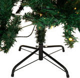 Olsen & Smith 6ft (6 Feet) 1.8m 700 Tips Pre Lit Christmas Tree with Lights (300 Warm White LED Lights) Festive Artificial Pine Indoor Xmas tree