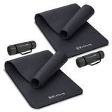 Sport24 Yoga Mat NBR Non-slip Multipurpose- Pilates, Ab workouts, Stretching, Push ups, Gymnastics- 183cm X 62cm X 1cm with Carry Strap- Men/Women
