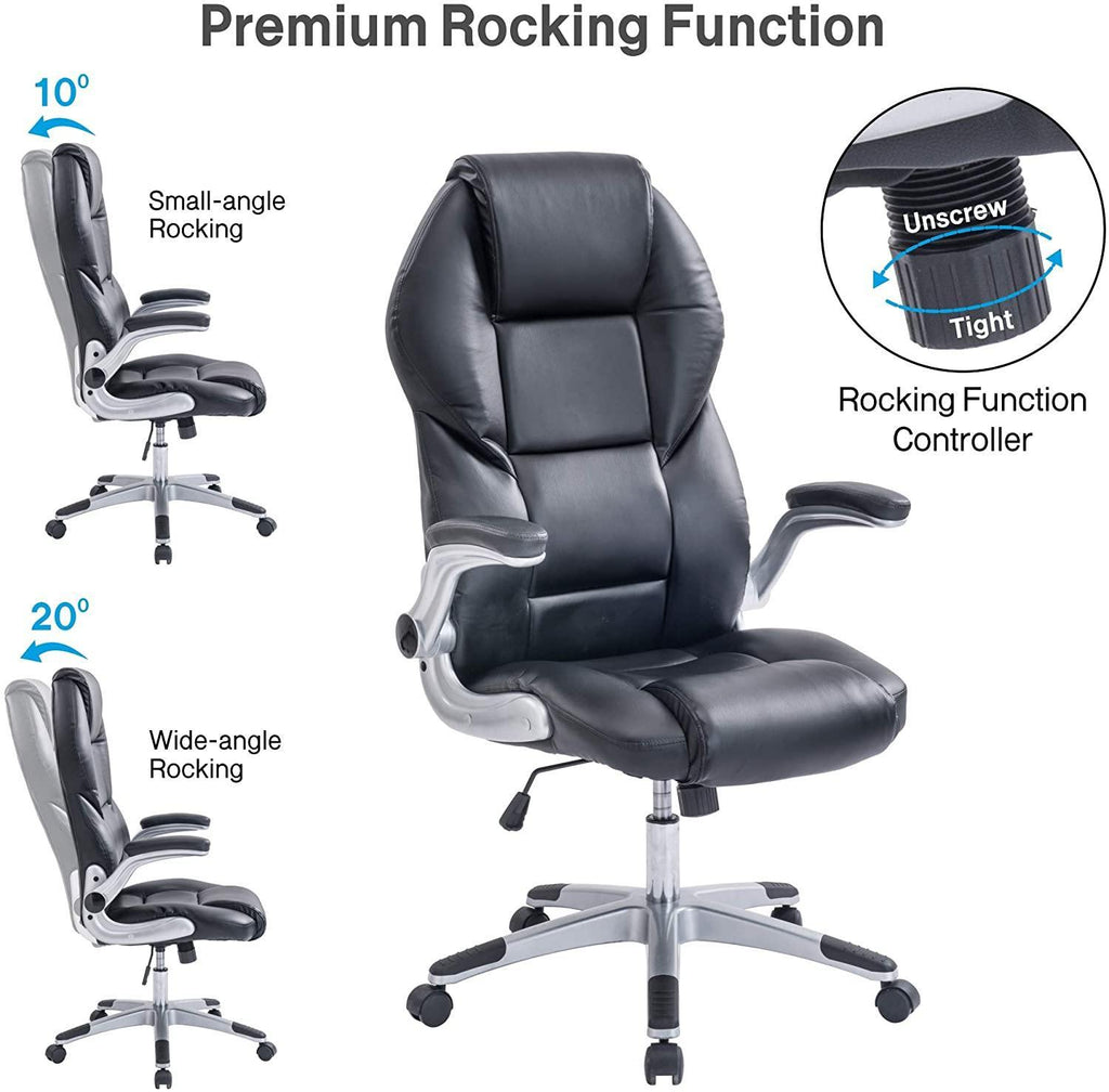 Executive Office Desk Chair Swivel PC Computer Office Desk Chairs with Arms and Back Support for Home & Office & Gaming Chair Use for Adults - Packed Direct UK