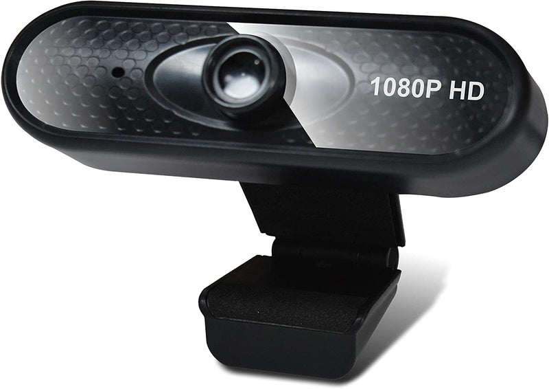 High Definition Full HD Webcam with Microphone Mic for Windows Mac iOS Desktop PC Laptop 1080P FHD Plug and Play USB Web Camera for Video Conference Meeting Zoom Skype WebEx Teams 2MP Black - Packed Direct UK