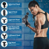 Olsen & Smith Massage Gun Deep Tissue, 6 Heads, LCD Display, 30 Speeds Quiet Operation, Handheld Muscle Massager for Muscle Soreness Pain Tension Relief & Recovery, Black