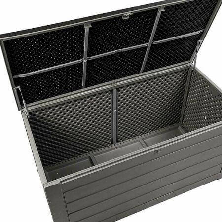 Olsen & Smith Large 680L Plastic Garden Bench Storage Box - Packed Direct UK