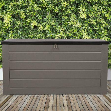 Olsen & Smith Large 680L Plastic Garden Bench Storage Box - Packed Direct UK