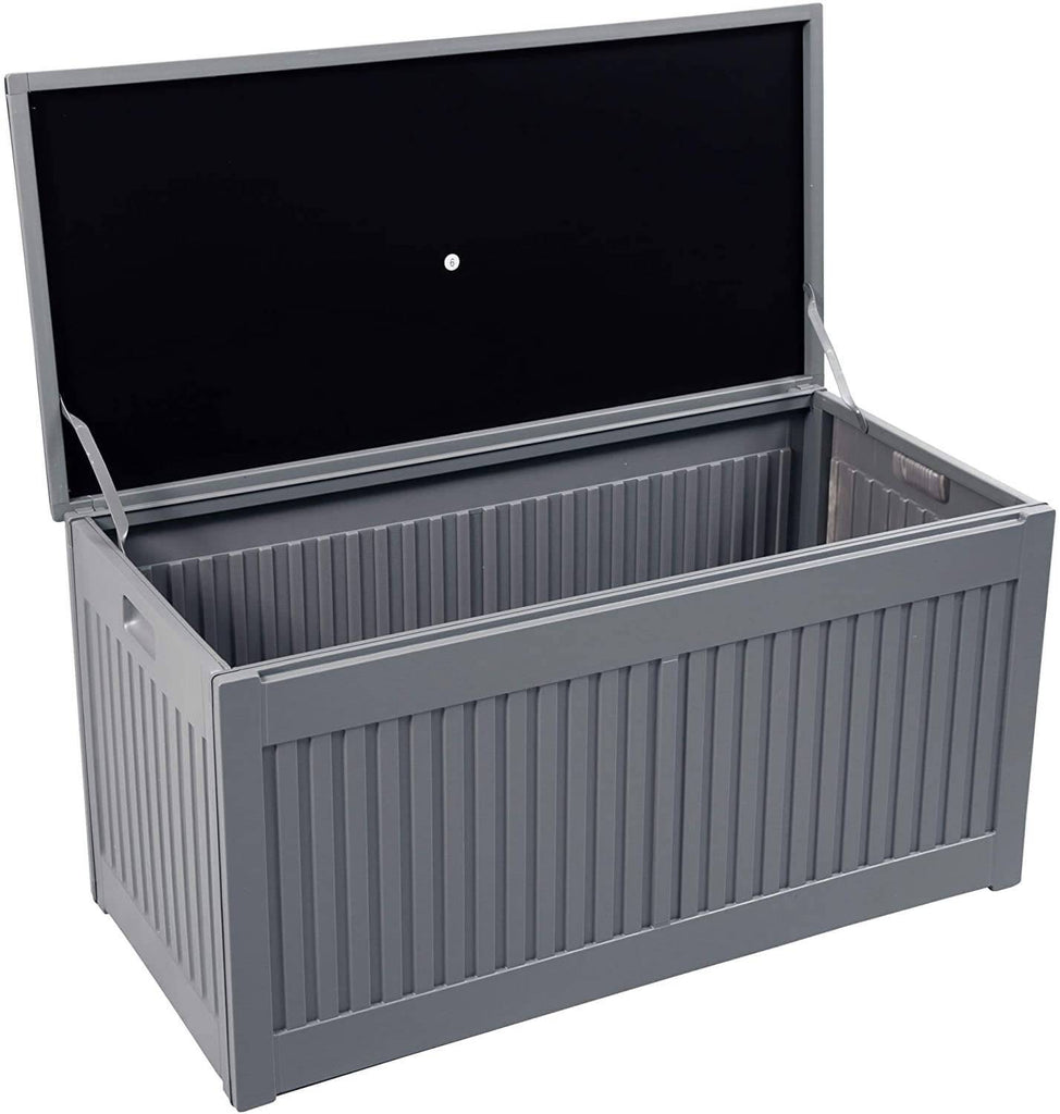 Olsen & Smith Medium 270L Plastic Garden Bench Storage Box - Packed Direct UK