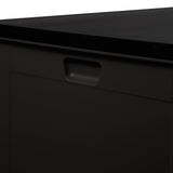 Olsen & Smith Outdoor Plastic Garden Storage Box Bench Shed -Weatherproof Sit On Wood Effect Chest (830L, Anthracite) - Packed Direct UK