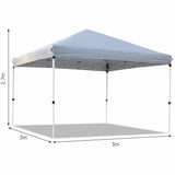 Olsen & Smith Pop Up Garden Gazebo 3m x 3m Showerproof UV 50+ Outdoor Garden Shelter Rustproof PVC Coated Carry Bag & Leg Weight Bags Grey - Packed Direct UK