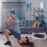 Sport24 Height Adjustable Aerobic Exercise Stepper Box For Home Exercise Workout, 2x Height Level 10cm 4”, 15cm 6”, Raised Platform Steppers Board Block, Home Gym Fitness Equipment Black Grey - Packed Direct UK