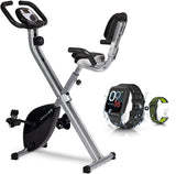 SPORT24 Stationary Upright Exercise Bike Bicycle with Back Rest for Indoor Home Use, LCD Monitor Screen , Cardio Trainer, Fitness, Multi-Resistance Levels, 2021 Edition - Packed Direct UK