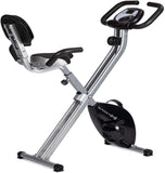 SPORT24 Stationary Upright Exercise Bike Bicycle with Back Rest for Indoor Home Use, Pulse Sensor, LCD Monitor Screen , Cardio Trainer, Fitness, Multi-Resistance Levels - Packed Direct UK