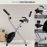 SPORT24 Stationary Upright Exercise Bike Bicycle with Back Rest for Indoor Home Use, Pulse Sensor, LCD Monitor Screen , Cardio Trainer, Fitness, Multi-Resistance Levels - Packed Direct UK