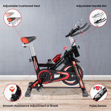 SPORT24 Stationary Upright Exercise Spinning Bike for Home Use, LCD Multi-Function Monitor, Cardio Trainer, Indoor Fitness, Multi-Resistance Levels, Flywheel Bicycle, 2021 Edition - Packed Direct UK