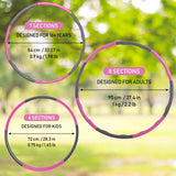 Sport24 Weighted Gym Hula Hoop Fitness Exercise Ring 0.9KG Soft & Adjustable Kids/Adult - Packed Direct UK