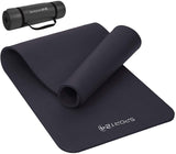 Sport24 Yoga Mat NBR Non-slip Multipurpose- Pilates, Ab workouts, Stretching, Push ups, Gymnastics- 183cm X 62cm X 1cm with Carry Strap- Men/Women - Packed Direct UK