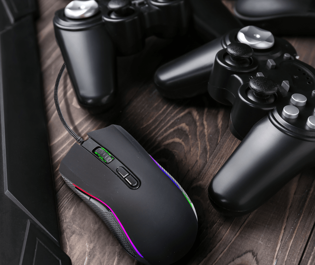 XTREME RGB Backlit USB Wired Optical Gaming Mouse for PC Computer Gaming - 7 Programmable Buttons - 6400 DPI Adjustable - Ergonomic Grip - Black - Packed Direct UK