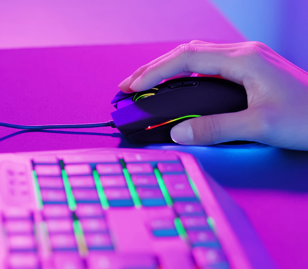 XTREME RGB Backlit USB Wired Optical Gaming Mouse for PC Computer Gaming - 7 Programmable Buttons - 6400 DPI Adjustable - Ergonomic Grip - Black - Packed Direct UK