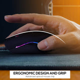 XTREME RGB Backlit USB Wired Optical Gaming Mouse for PC Computer Gaming - 7 Programmable Buttons - 6400 DPI Adjustable - Ergonomic Grip - Black - Packed Direct UK