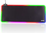 XTREME RGB Gaming LED Mouse Mat Pad – Large Wide Thick Soft Non-Slip Mousepad for PC Computer Macbook Laptop Desk Gaming Rig - 800×300×4mm - Black - Packed Direct UK