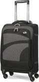 Aerolite Lightweight 4 Wheel Carry On Hand Cabin Luggage Suitcase Black Grey for British Airways Ryanair (Priority) easyJet (Plus/Flexi) & Many More