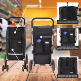 Hoppa 74L Expandable Lightweight Shopping Trolley model, Hard Wearing & Foldaway Push/Pull Cart for Easy Storage With 1 Year Guarantee