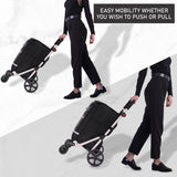 Hoppa 74L Expandable Lightweight Shopping Trolley model, Hard Wearing & Foldaway Push/Pull Cart for Easy Storage With 1 Year Guarantee