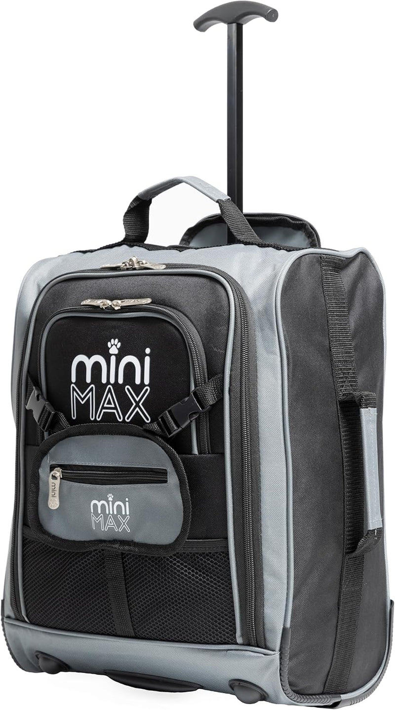 Aerolite MiniMAX 30L EasyJet 45x36x20 Maximum Size Cabin Hand Luggage Under Seat Trolley Backpack Carry On Cabin Hand Luggage Bag with 2 Year Warranty Black
