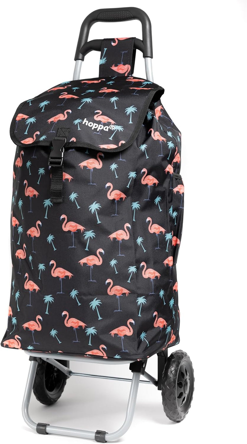 Hoppa 57Ltr Lightweight Shopping Trolley 2024 model, Hard Wearing & Foldaway Push/Pull Cart for Easy Storage With 1 Year Guarantee