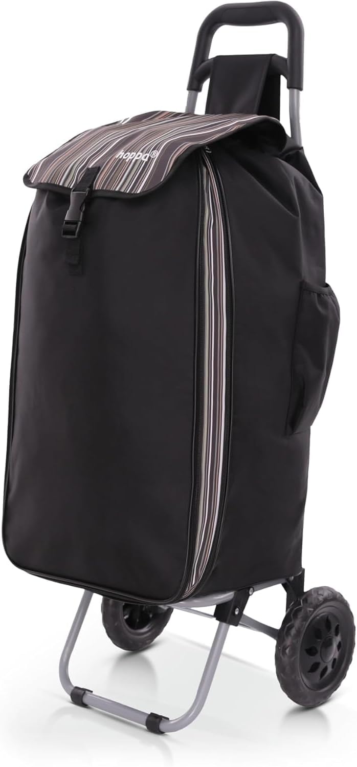 Hoppa Expandable 57L to 64L Lightweight Shopping Trolley 2024 model, Hard Wearing & Foldaway Push/Pull Cart for Easy Storage With 1 Year Guarantee