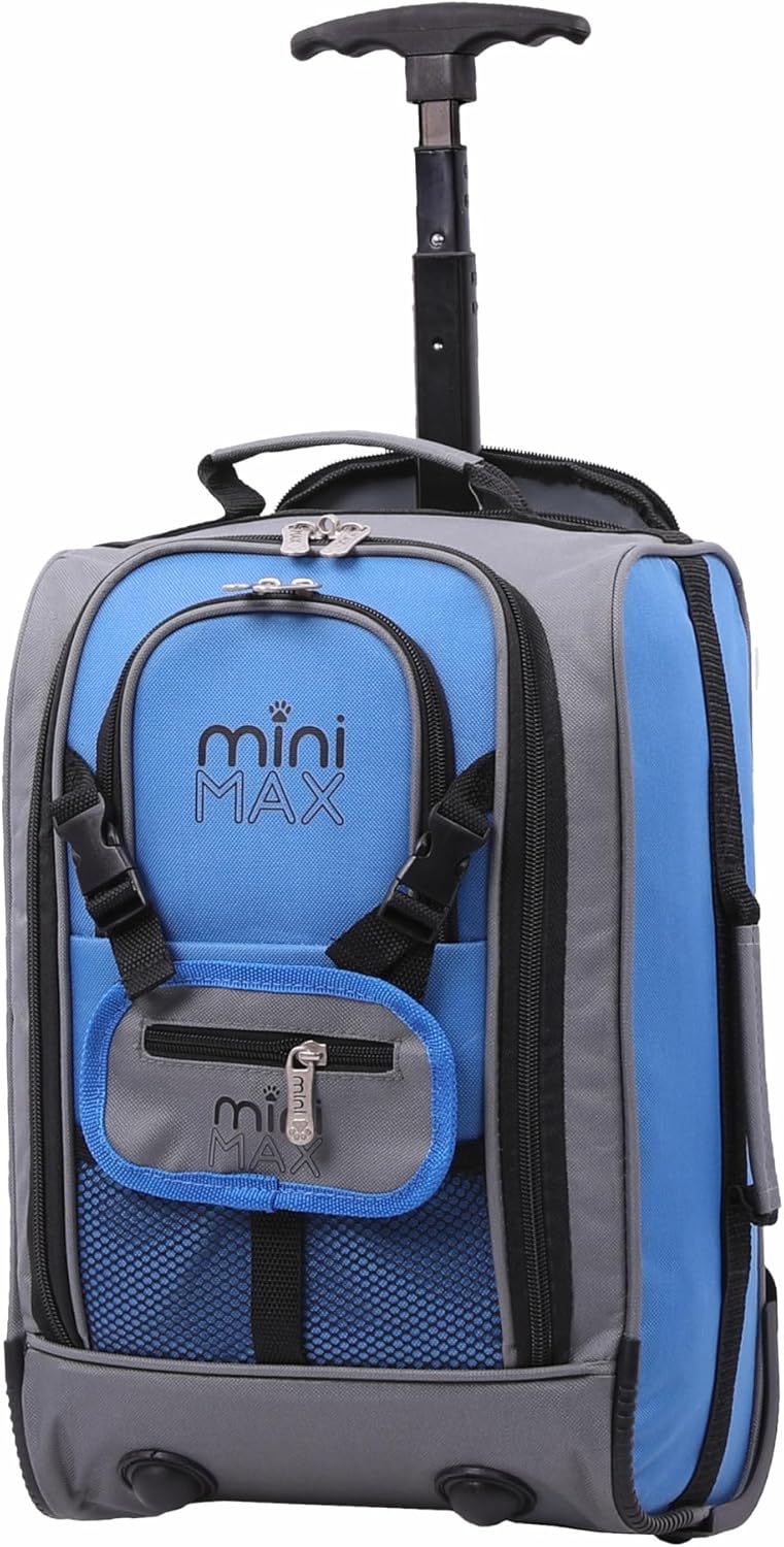 Aerolite MiniMAX 20L Ryanair 40x20x25 Maximum Size Cabin Hand Luggage Under Seat Trolley Backpack Carry On Cabin Hand Luggage Bag with 2 Year Warranty (Blue)