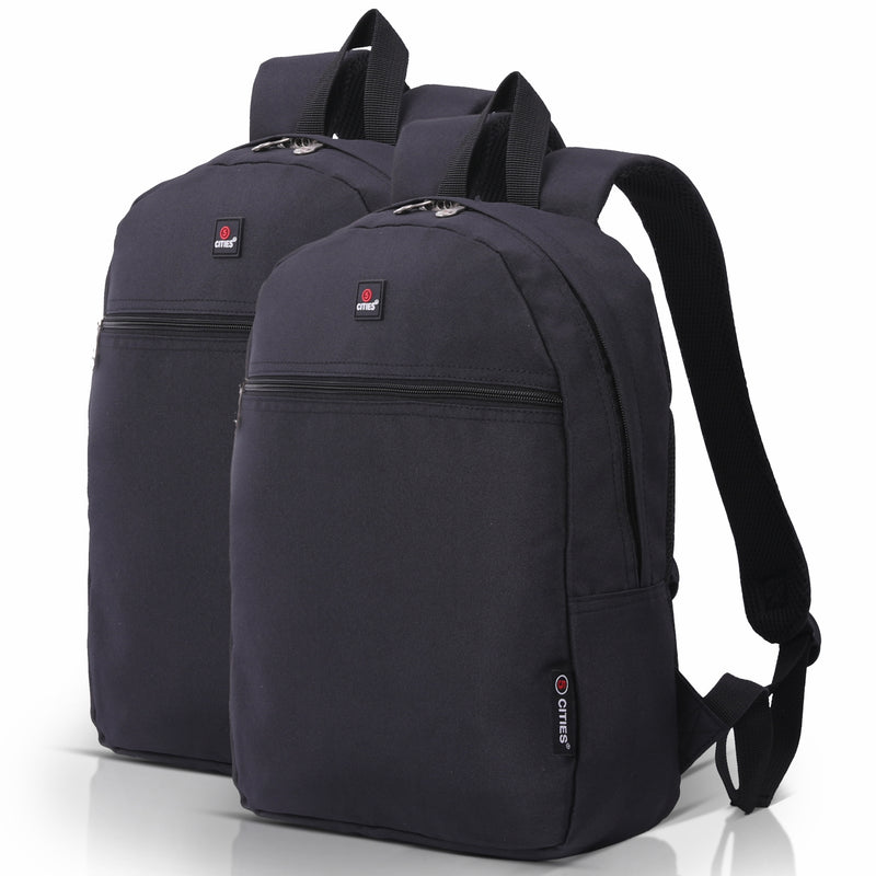 5 CITIES 40x30x10 New and Improved 2022 British Airways, Virgin Atlantic, EasyJet Holdall Cabin Luggage Under Seat Flight Bag, 2x Black