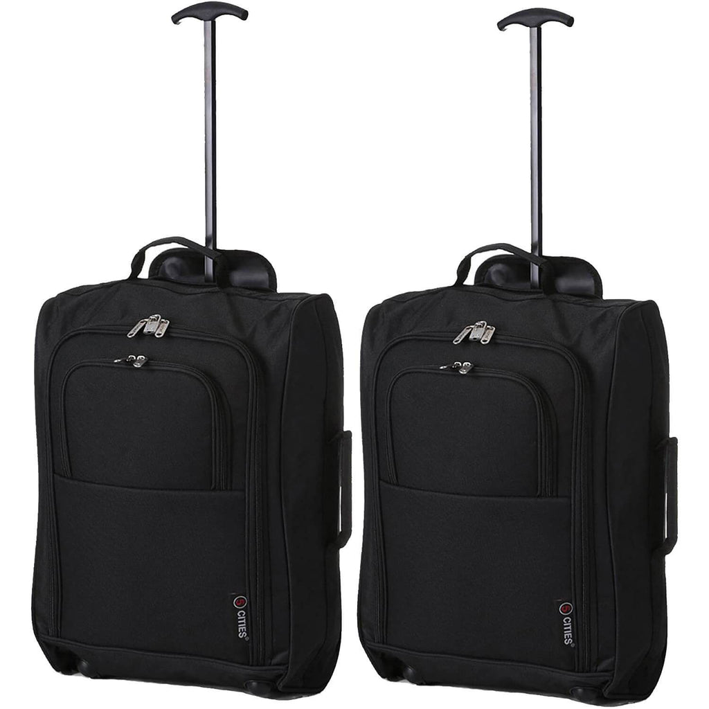 Cities (55x35x20cm) Cabin Luggage Twin Set – USB International