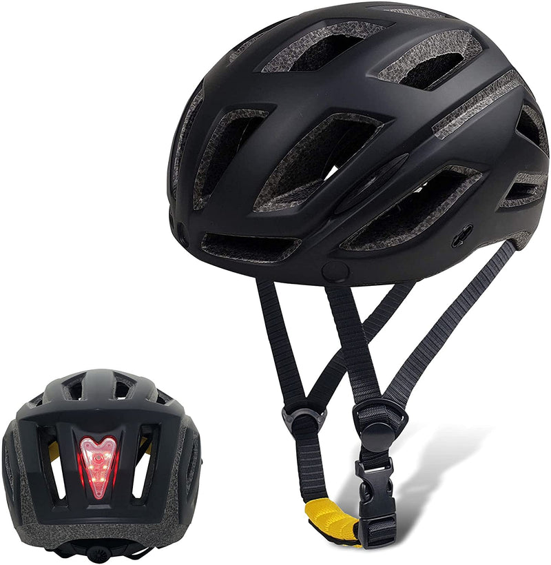 SPORT24 Lightweight Bike Cycle Helmet Road Bike Cycling Safety Helmet for Men Women (Fits Head Sizes 58-61cm) Black White