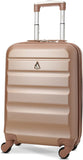 Aerolite 55cm Lightweight Hard Shell Cabin Hand Luggage with 4 Spinner Wheels for 360 Degree Manoeuvrability 21", Approved for Ryanair, easyJet, British Airways, Virgin Atlantic, Flybe and More ROSEGOLD