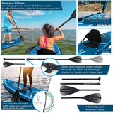 Aqua Spirit Inflatable Stand up Paddle Board SUP Barracuda Kayak Package | 10'6 x 31 x 6" | Adult Beginners/Experts | 150KG Limit | Seat, Paddle & Kayak Blade, Pump, Go Pro Mount, Bag, Change Mat