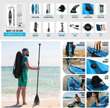 Aqua Spirit Inflatable Stand up Paddle Board SUP Barracuda Kayak Package | 10'6 x 31 x 6" | Adult Beginners/Experts | 150KG Limit | Seat, Paddle & Kayak Blade, Pump, Go Pro Mount, Bag, Change Mat