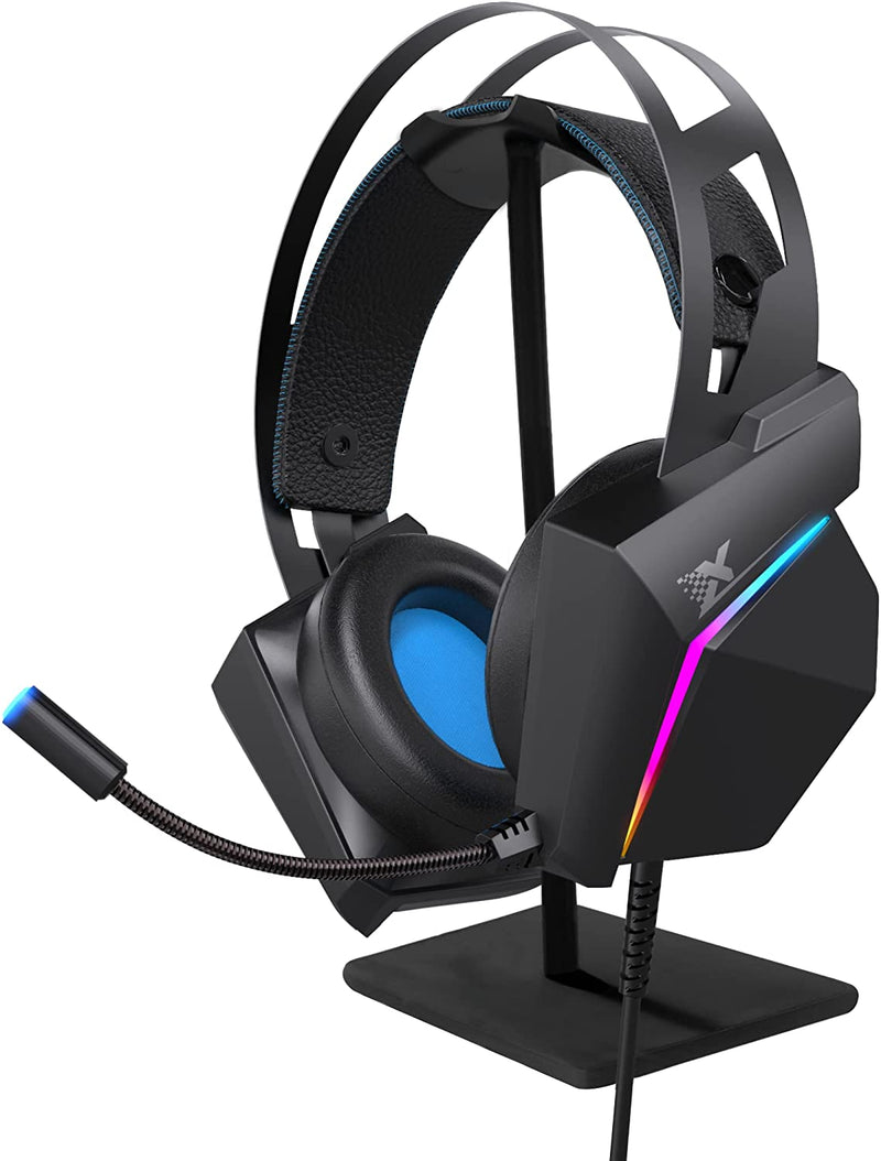 XTREME RGB Gaming Headset Stereo Surround Sound Gaming Headphones with Stand LED Lights & Adjustable Mic for PS4 PS5 PC Xbox One Nintendo Switch Mac  + KEYBOARD + MOUSE + PAD