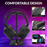 XTREME RGB Gaming Headset Stereo Surround Sound Gaming Headphones with Stand LED Lights & Adjustable Mic for PS4 PS5 PC Xbox One Nintendo Switch Mac  + KEYBOARD + MOUSE + PAD