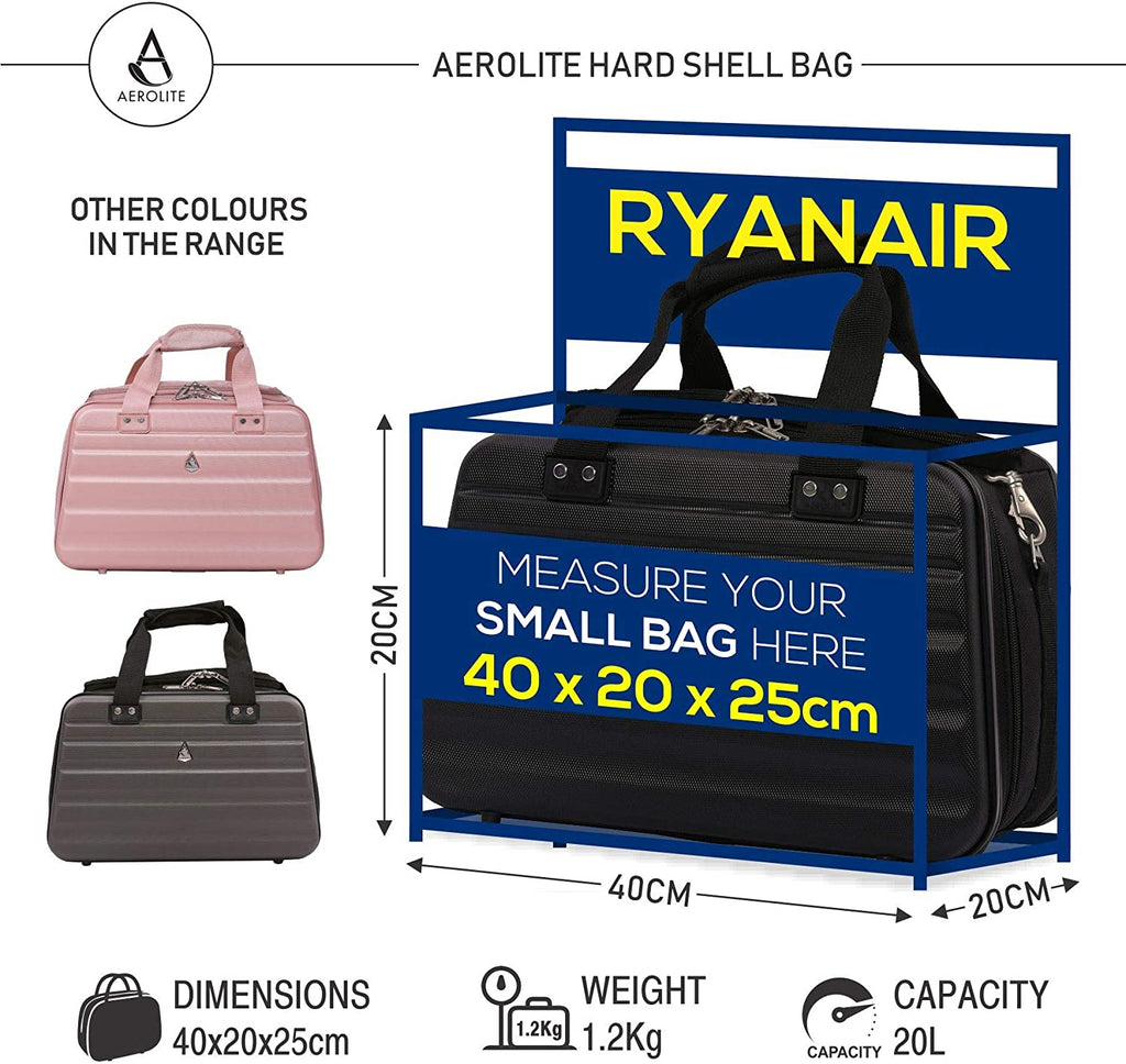 Underseat Bag 40x20x25 Ryanair One Small Cabin Bag Aerolite