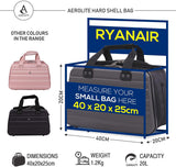 Aerolite Ryanair Maximum Size 40x20x25cm Hand Cabin Luggage Hard Shell Travel Carry On Holdall Shoulder Under Seat Flight Bag 40x20x25 Charcoal Set of 2
