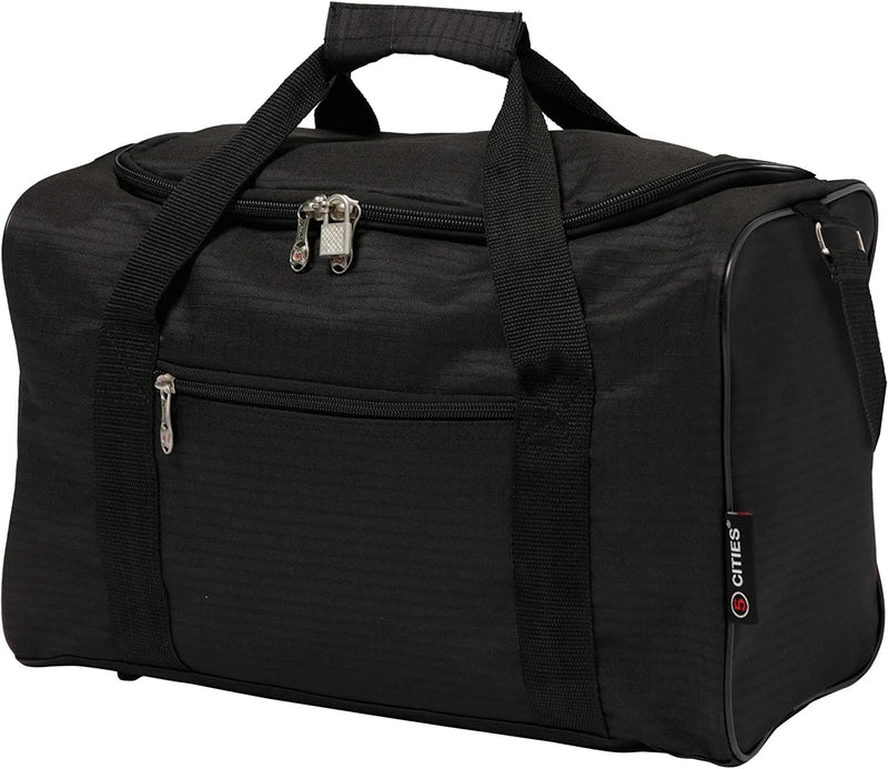 5 Cities 40x20x25 Ryanair Maximum Sized Travel Carry On Under Seat Cabin Holdall Lightweight – Take The Max on Board! with 2 Year Warranty