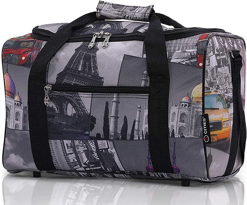5 Cities 40x20x25 Ryanair Maximum Sized Travel Carry On Under Seat Cabin Holdall Lightweight – Take The Max on Board! with 2 Year Warranty