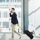 Set of 4 Hand Luggage Set Including 2X Ryanair Cabin Approved 55x40x20cm Trolley Bag & 2X Ryanair Maximum 40x20x25Holdall Under Seat Flight Bag (Black + Black)